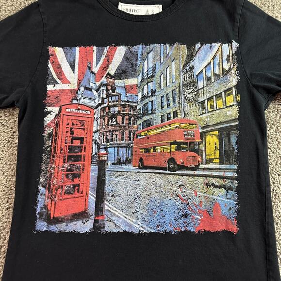 Protect Your London Shirt Womens Small Black Trolley Telephone Box Ladies - Picture 3 of 9